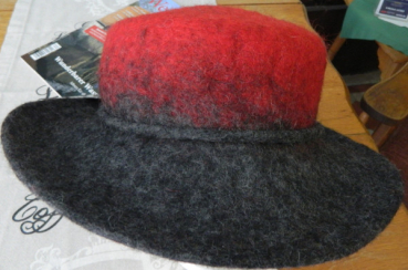 Ladies Hat red/grey/grey
